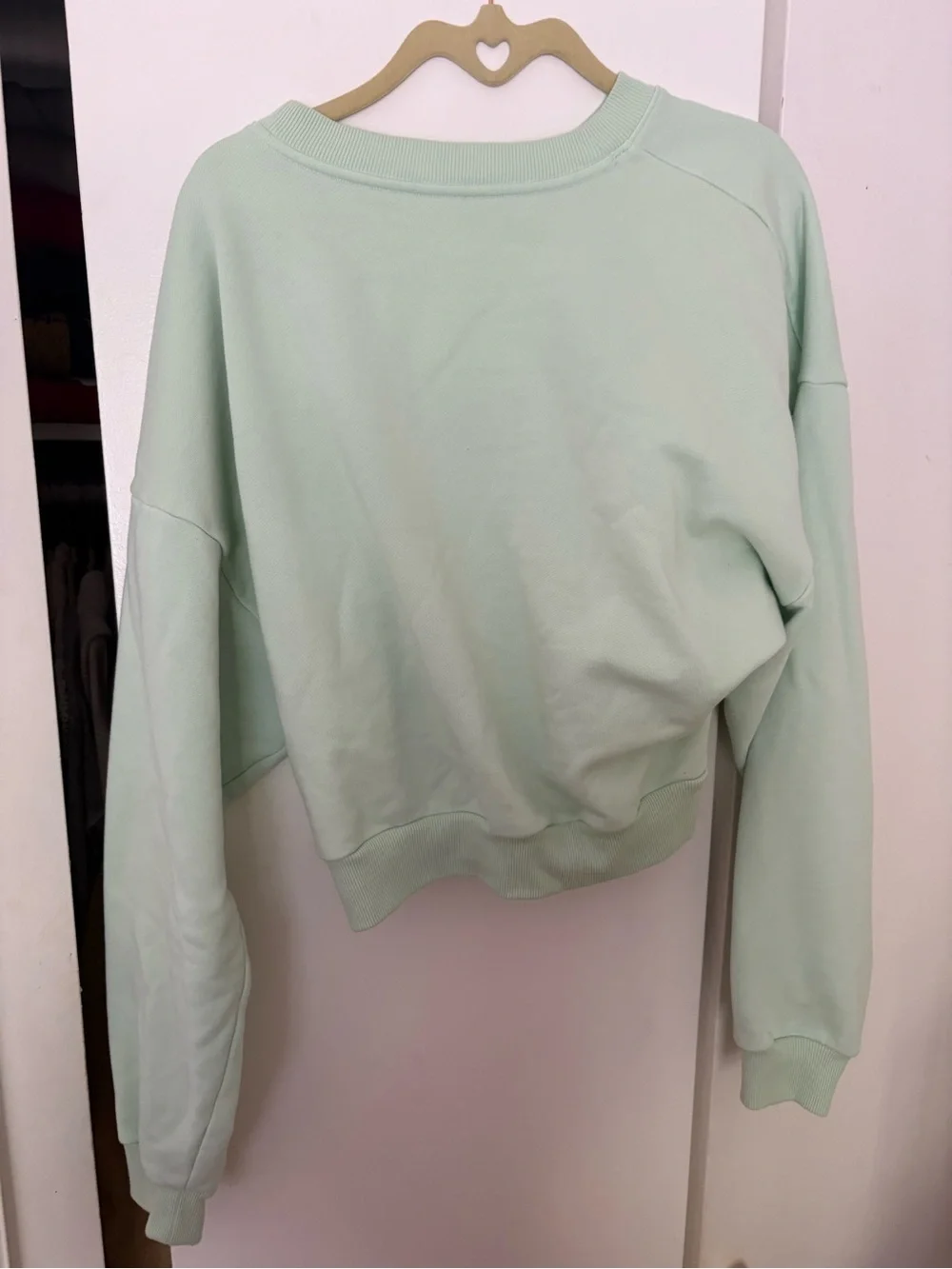 alo cropped accolade sweatshirt in spearmint